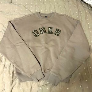 NWOT Oner Active Varsity Sweatshirt